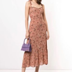 REFORMATION Nikita Floral Midi Dress In Pink